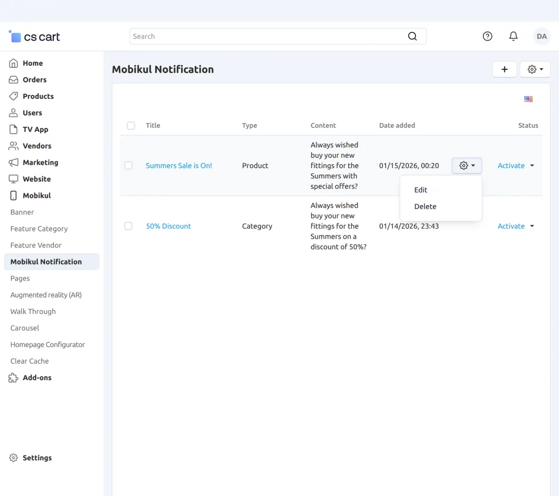 mobikul notification