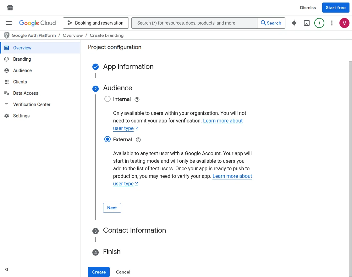 project configuration audience