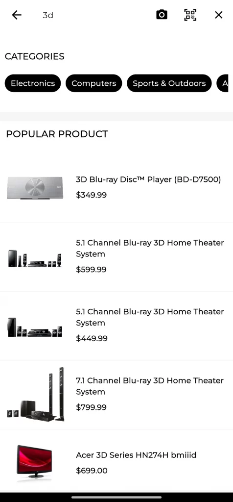 CS-Cart Multivendor Mobikul Mobile App search product