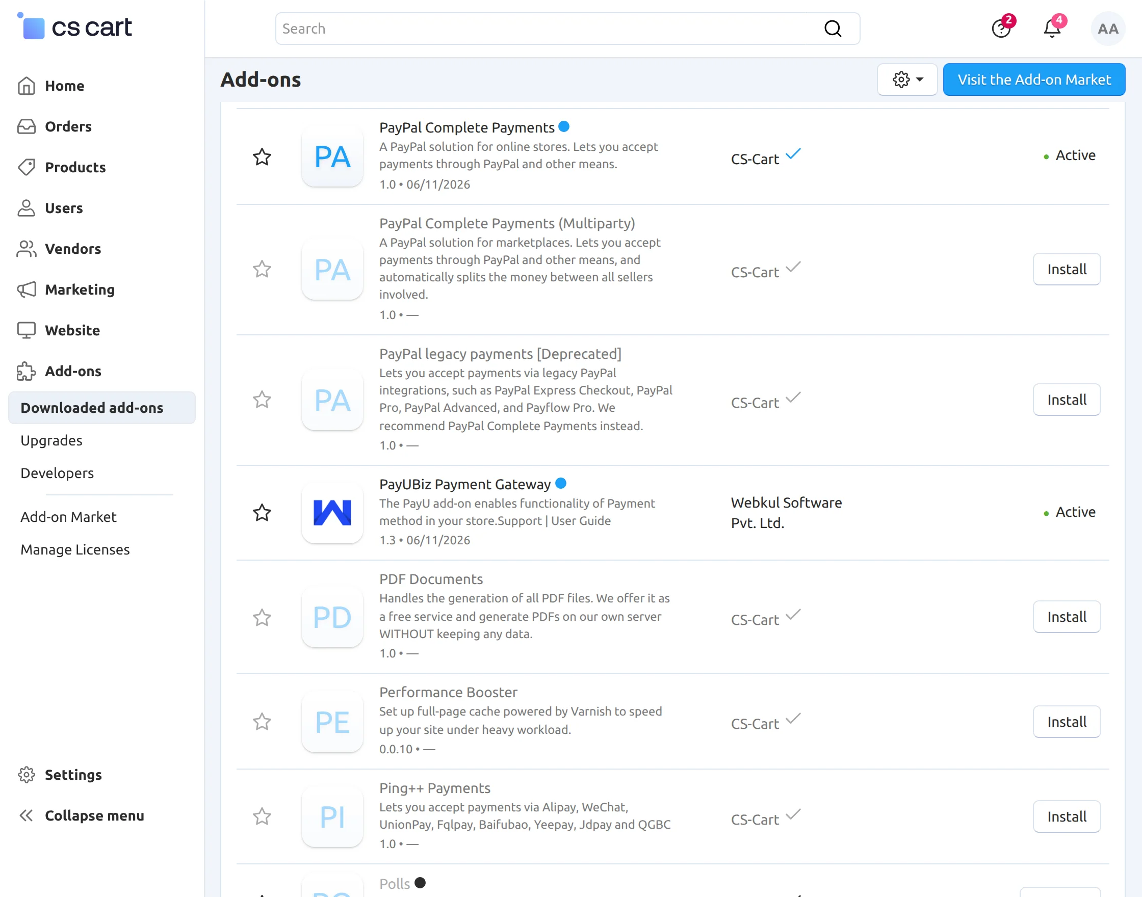 addonactivate