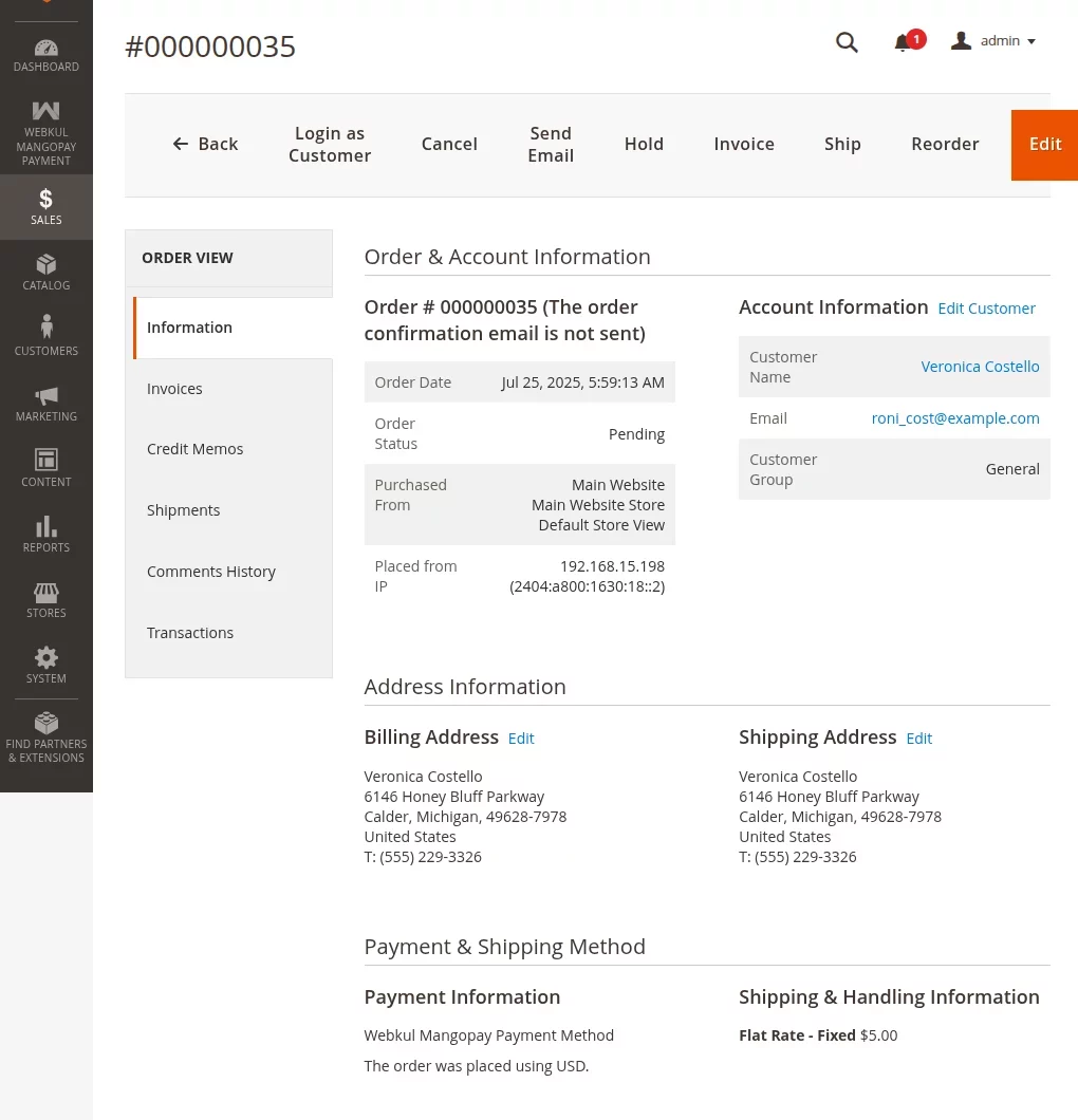 MangoPay Payment Gateway - Orders