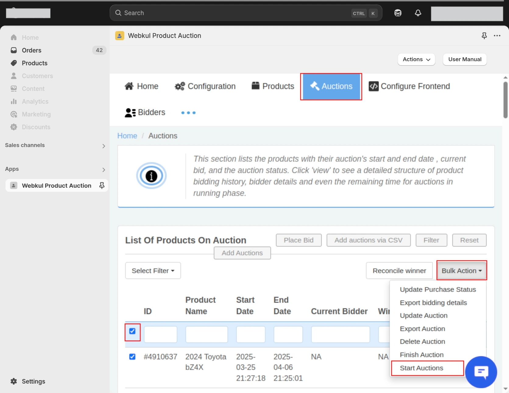 Start Missed Pending Auctions