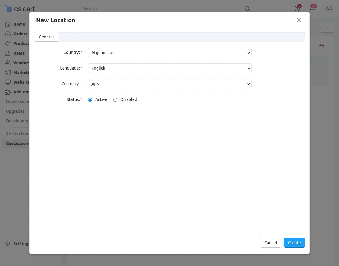 CS-Cart Add Geolocation