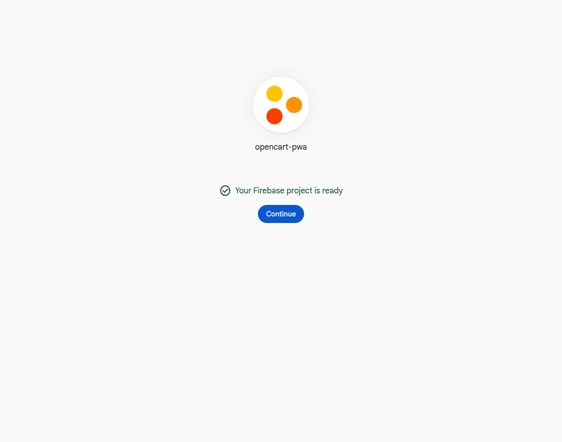 firebase project ready