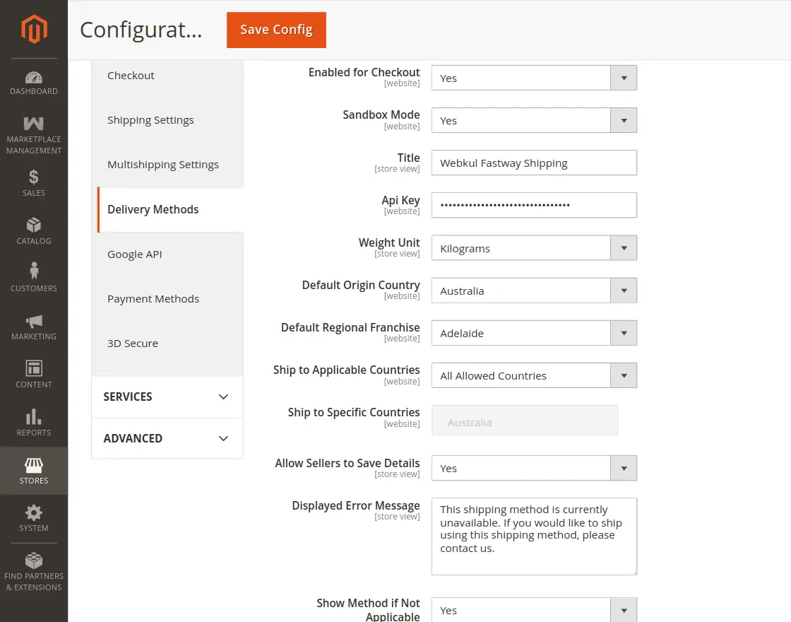 admin initial configuration