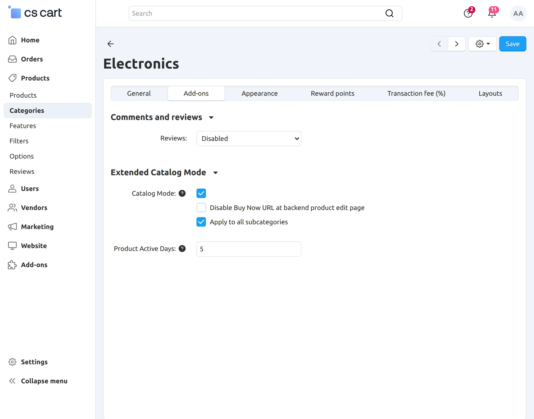 categorysetting