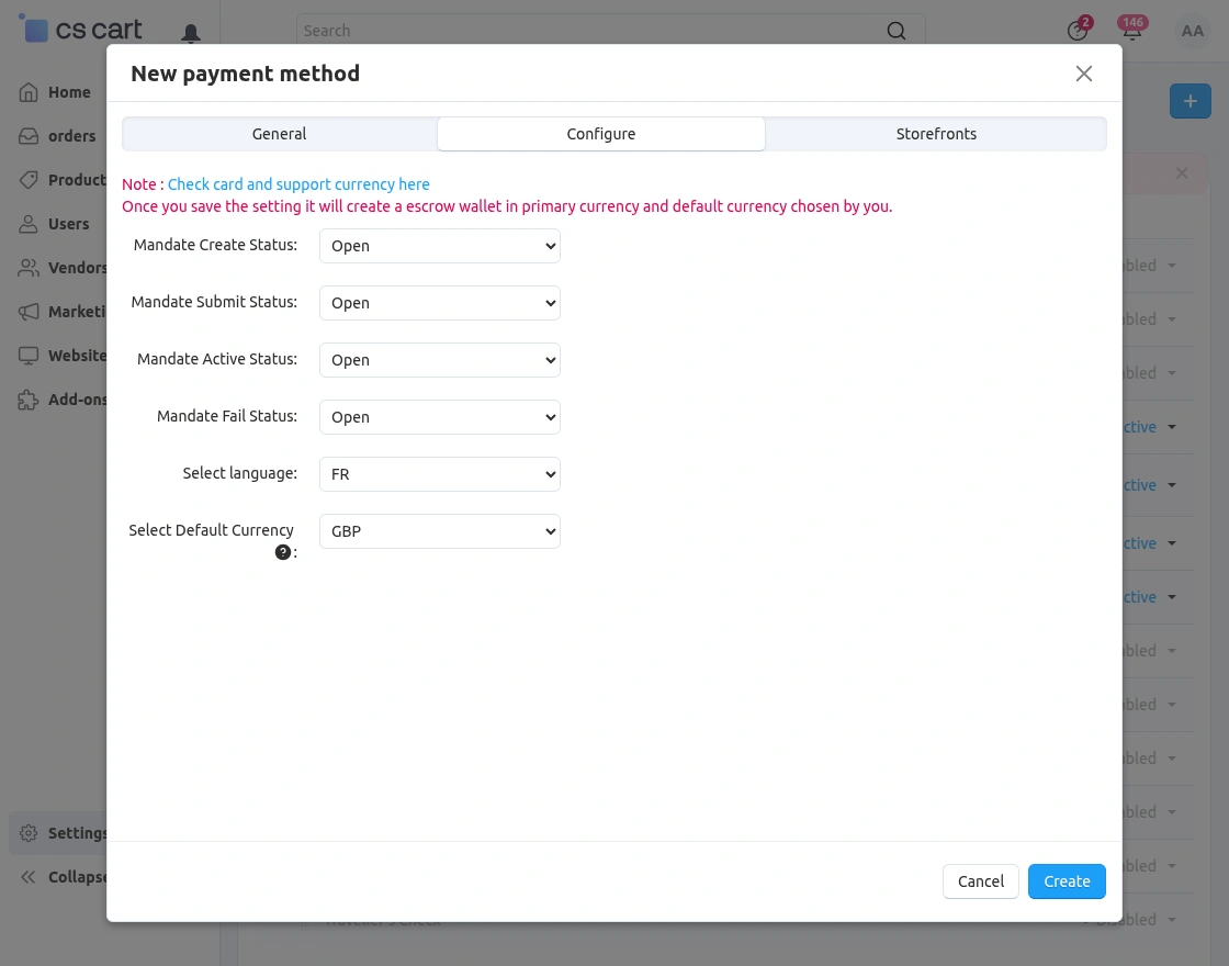 mangopay payment general configuration