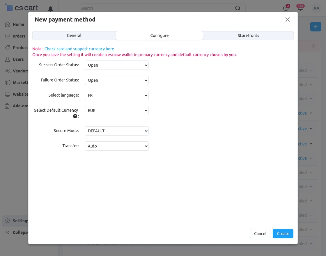 mangopany sofor configuration