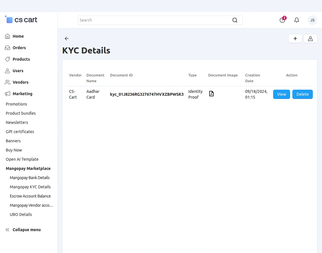mangopay kyc details