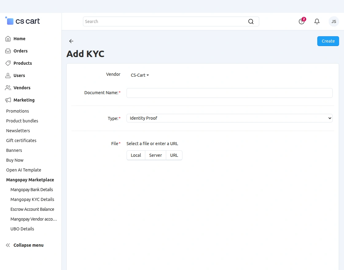 mangopay add kyc