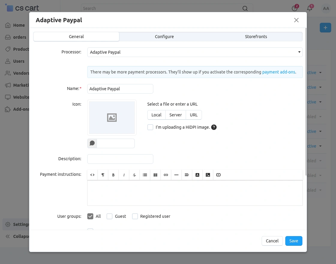 payment creation