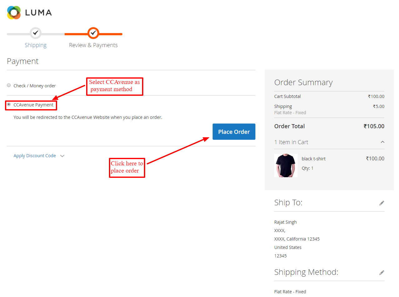 Checkout-with-CCAvenue