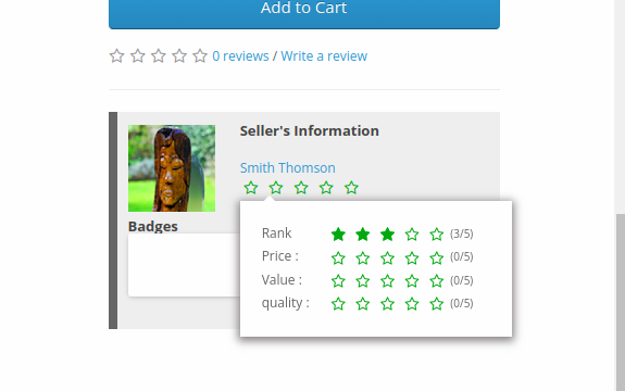 Badge Rank seller Badge system opencart 
