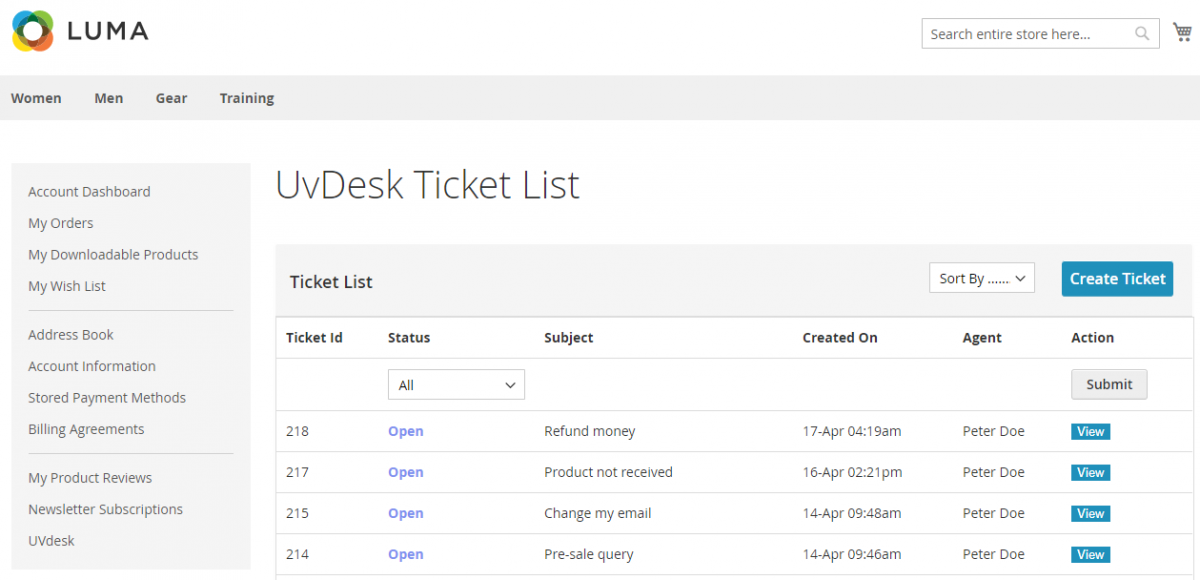 UVdesk Helpdesk Ticket System for Adobe Commerce Store