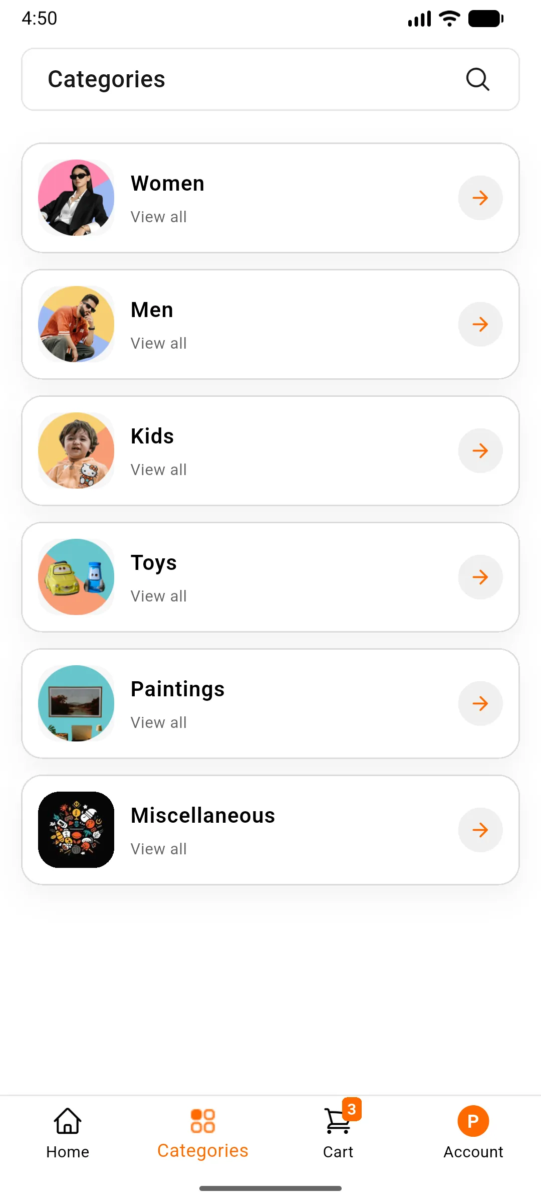 default category view