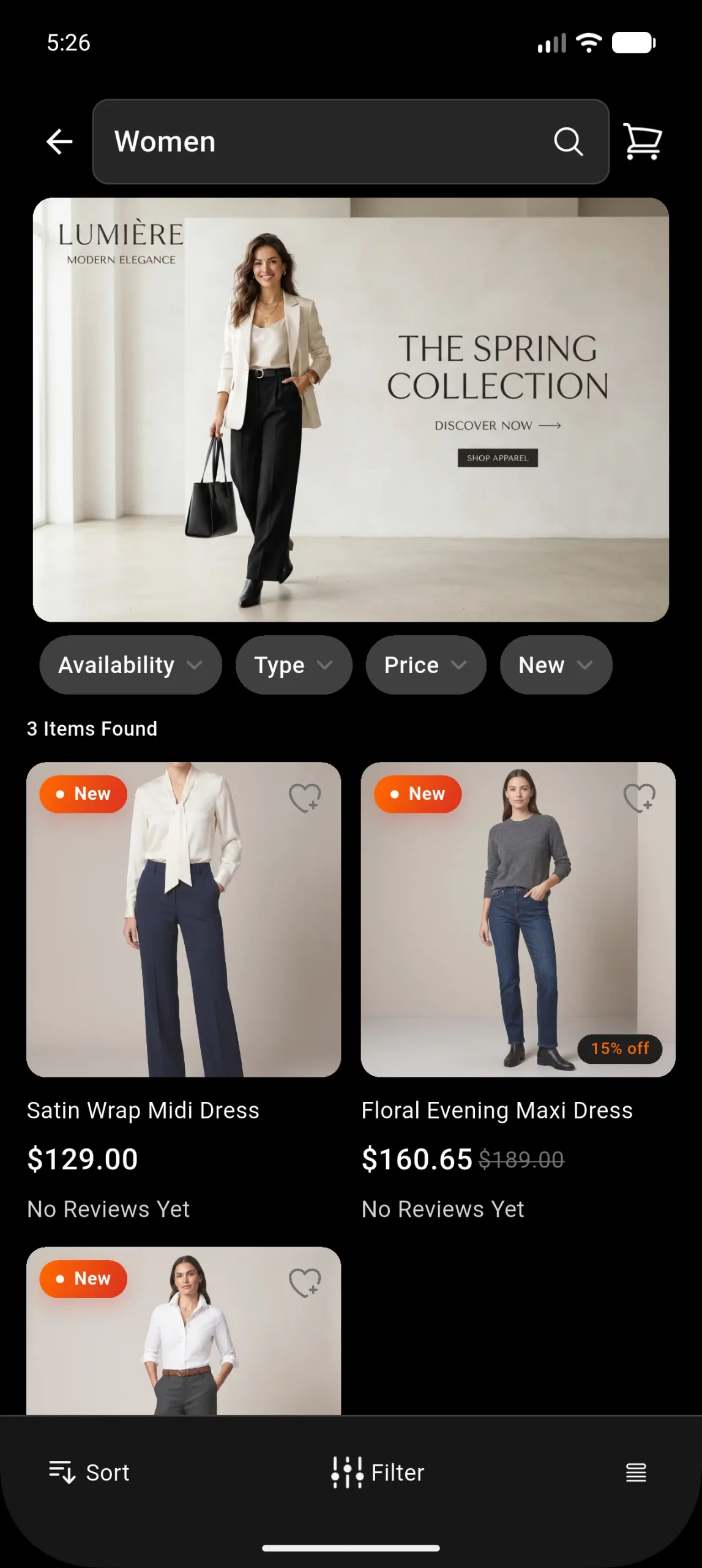 catalog page dark mode