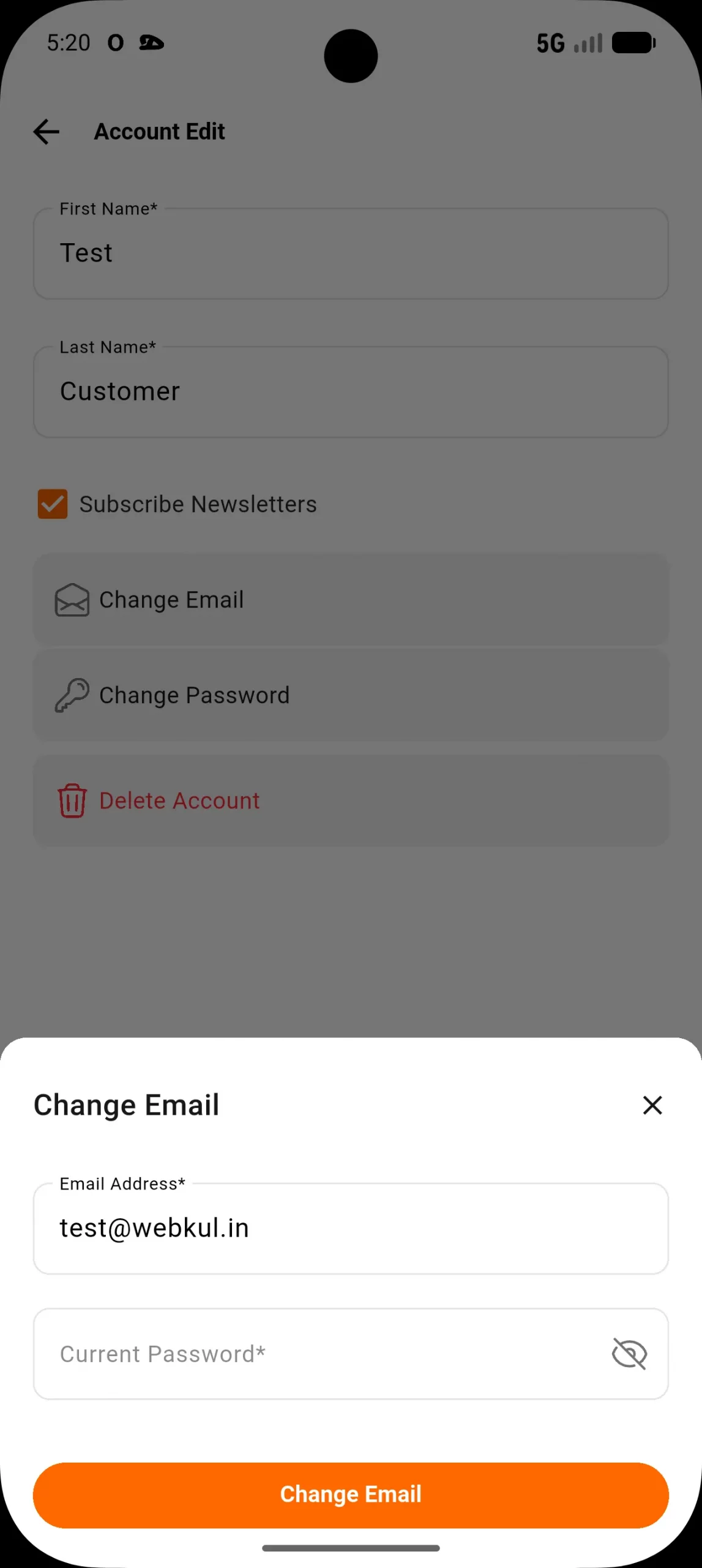 change email