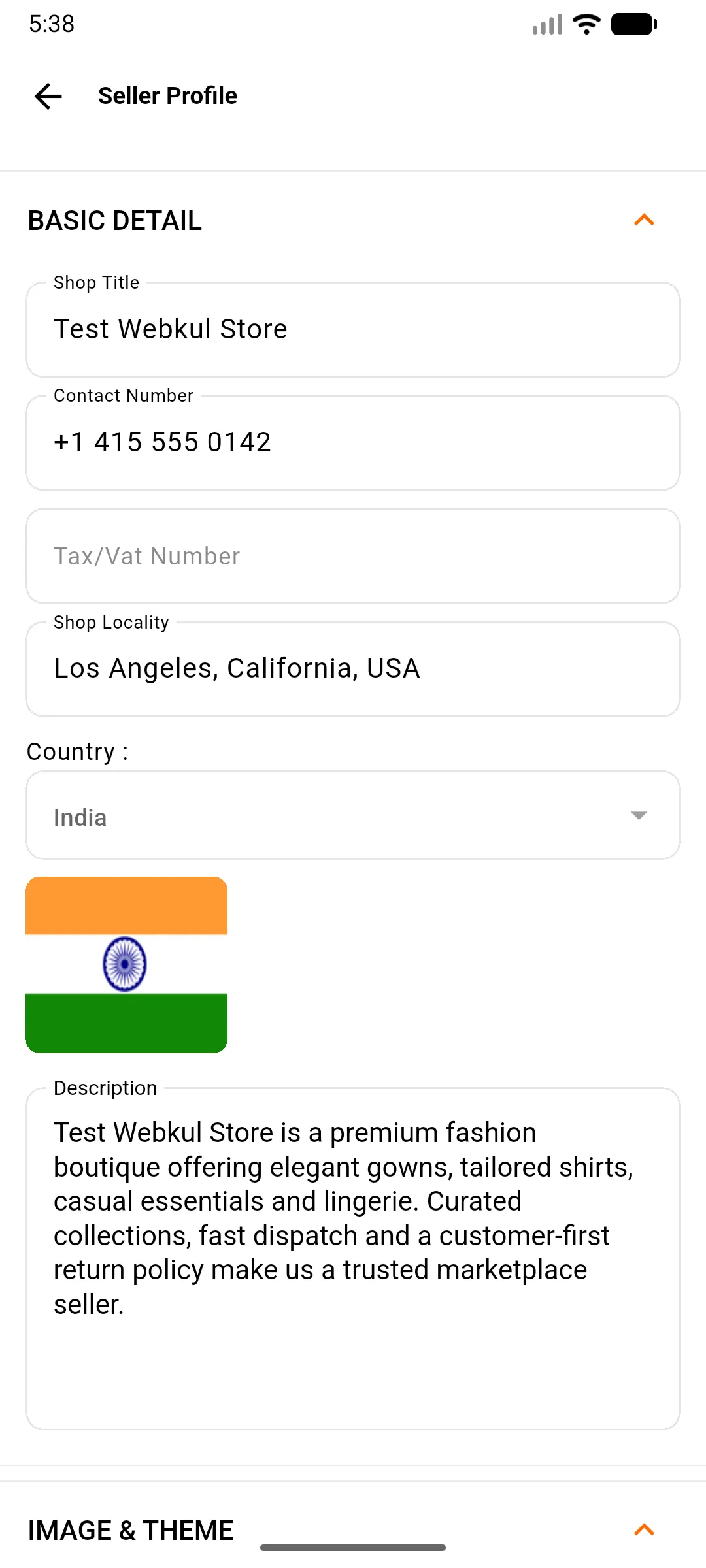 seller profile
