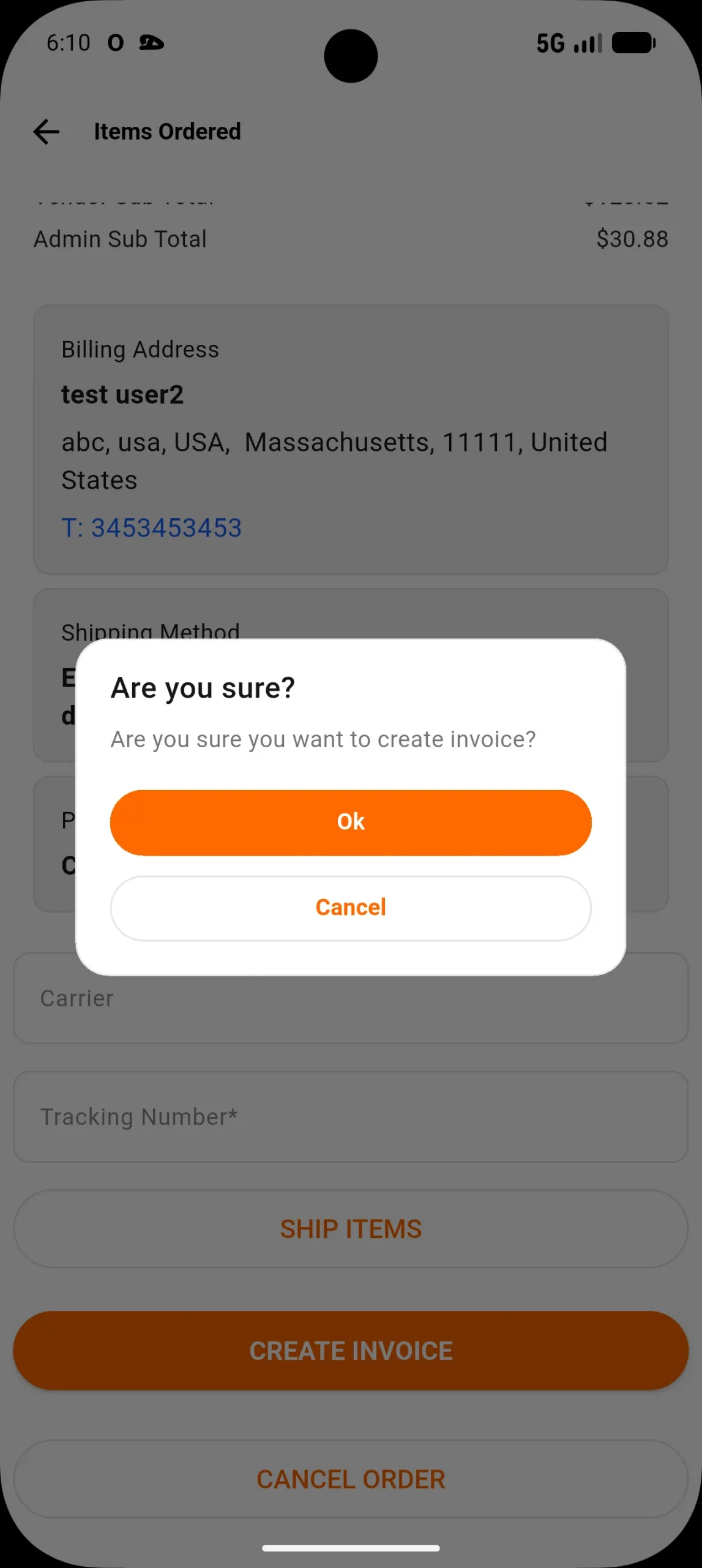 create invoice