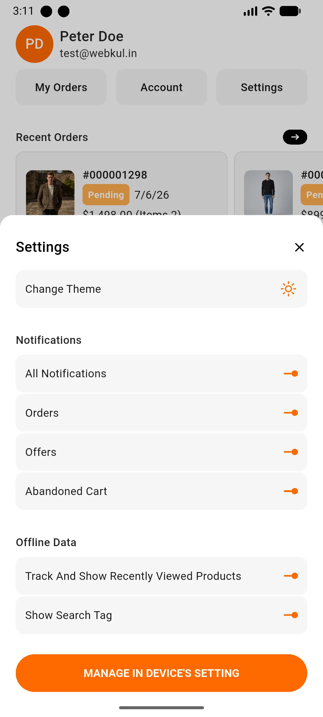 offline data