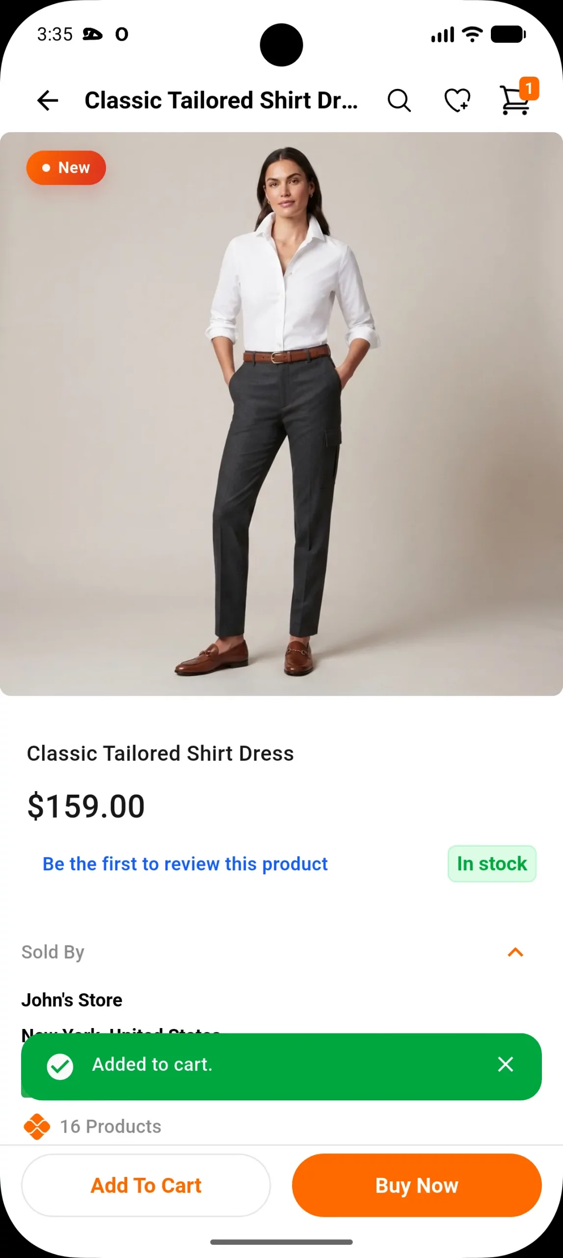 add to cart button