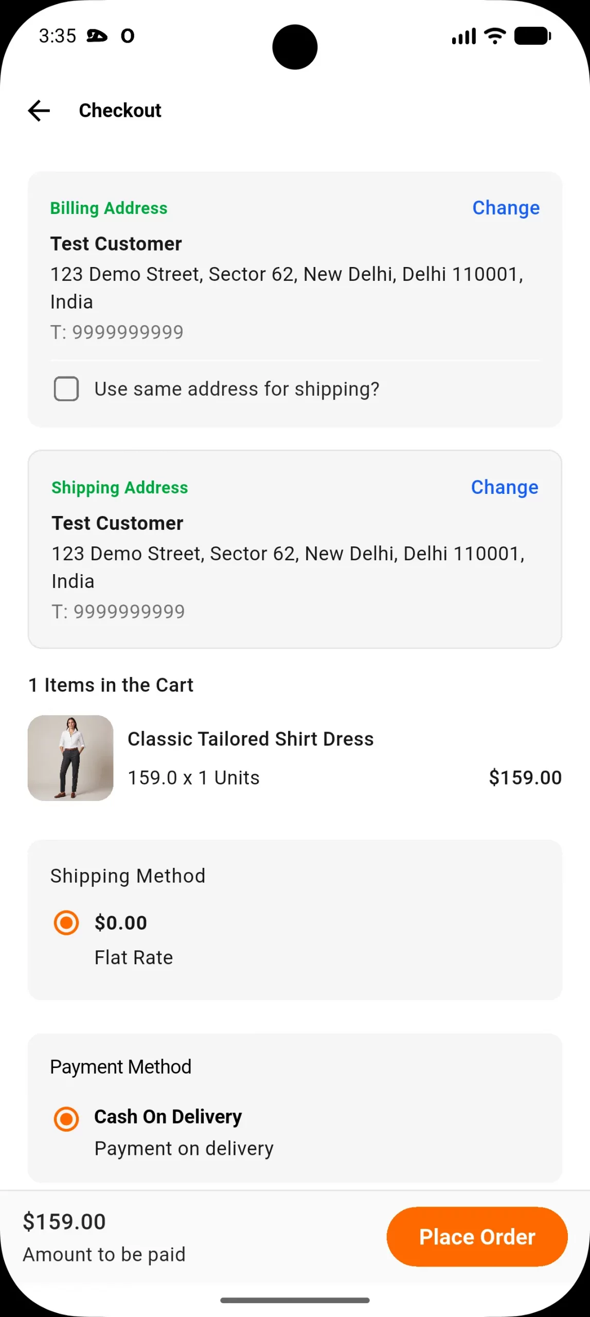 checkout step