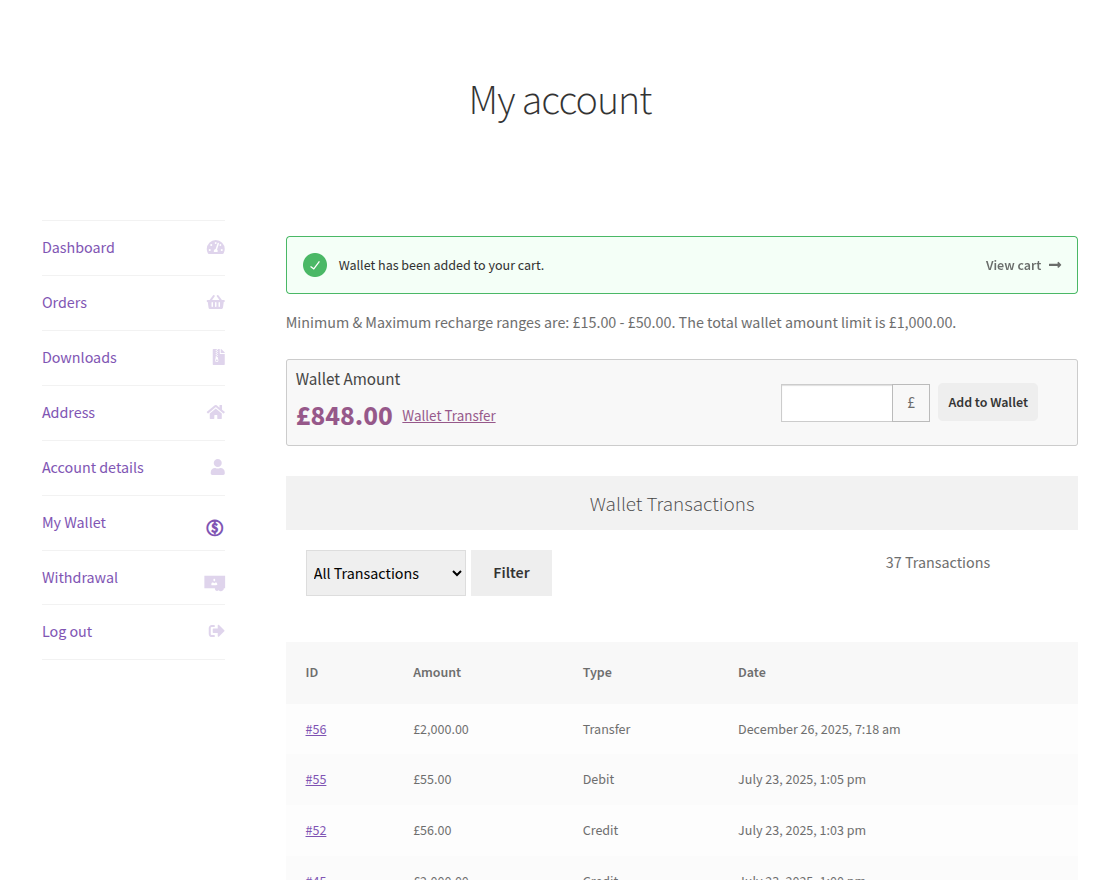 Guide for WordPress WooCommerce Wallet System Plugin