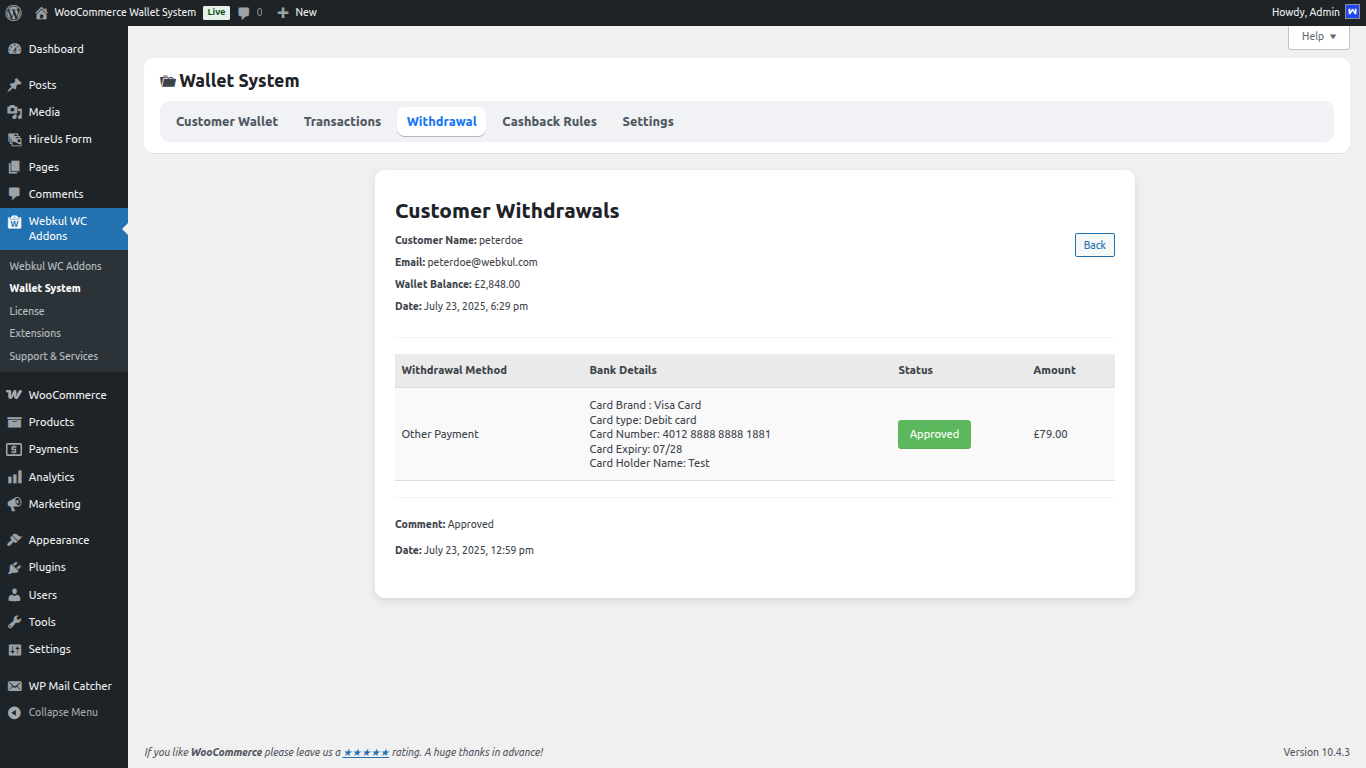 Guide for WordPress WooCommerce Wallet System Plugin