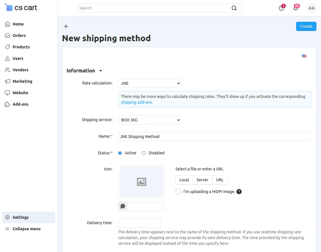 cs-cart-add-new-jne-shipping-method
