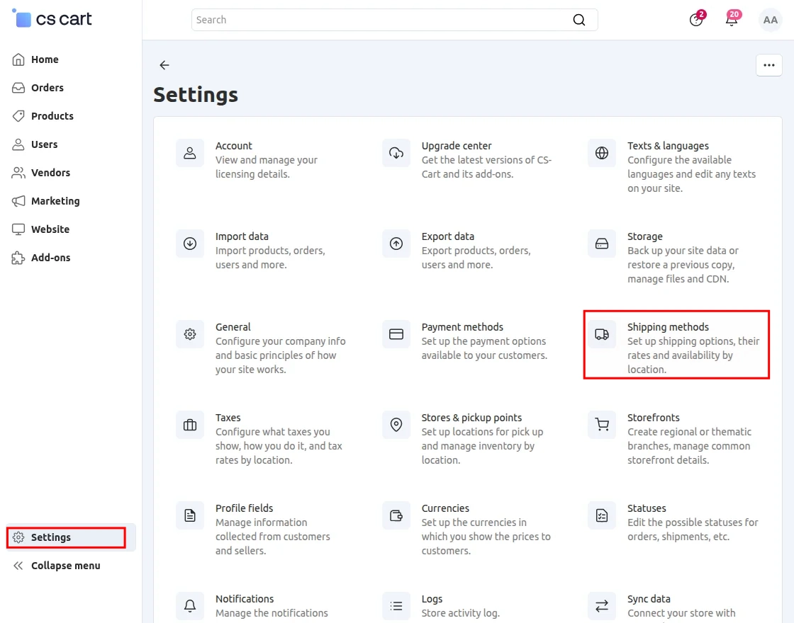 cs-cart-add-shipping-method