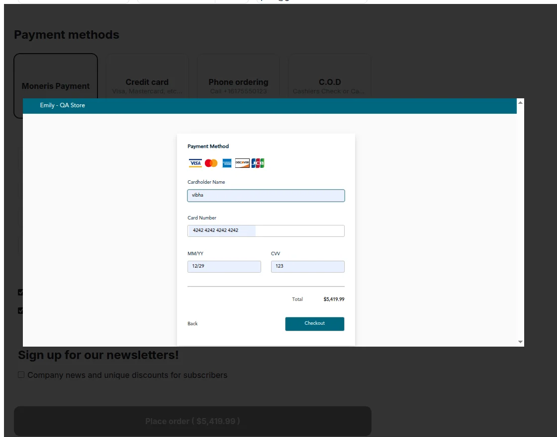 CS-Cart Moneris Payment