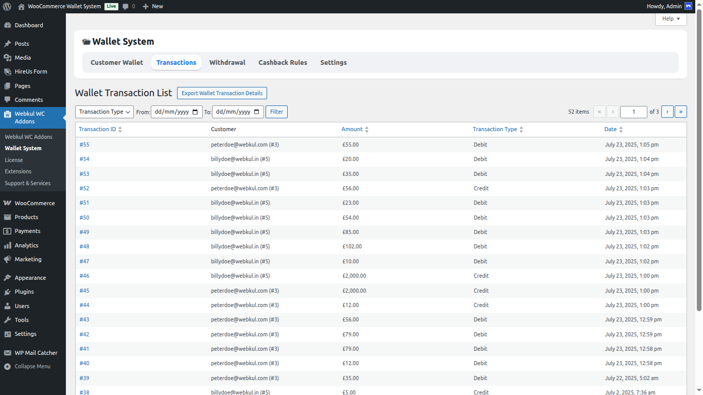 Guide for WordPress WooCommerce Wallet System Plugin