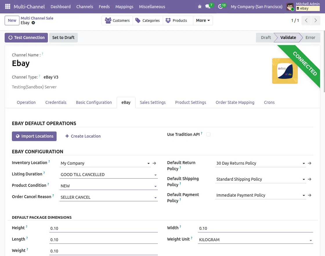 Configure eBay Operations