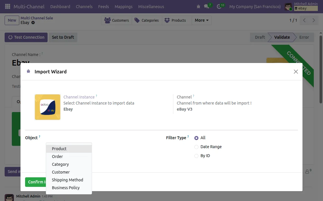 Click Import to open the Import Wizard.