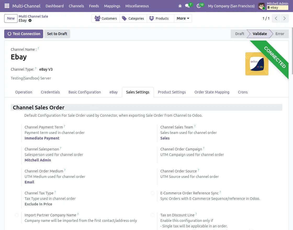 Configure Sales Settings