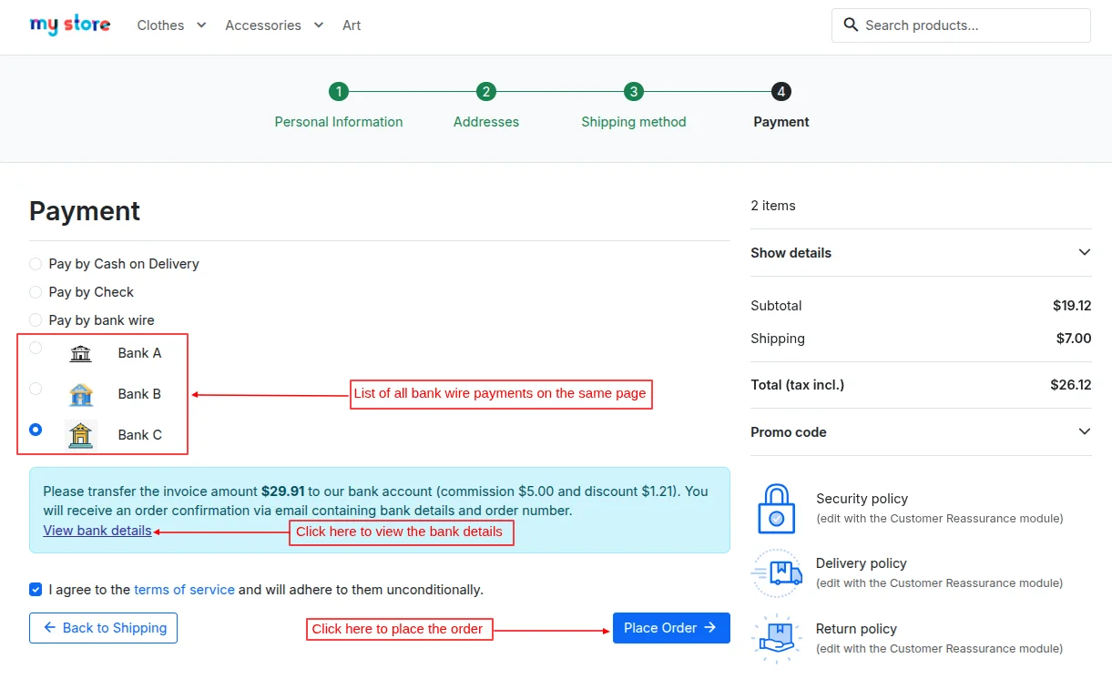 all bank wire on same page