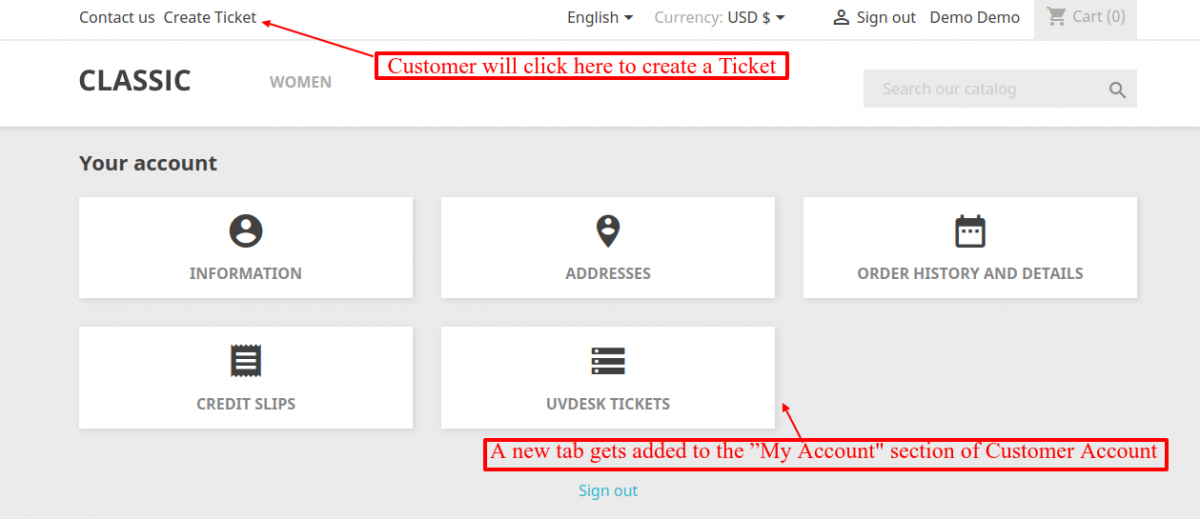 UVdesk Prestashop Free Helpdesk Ticket System