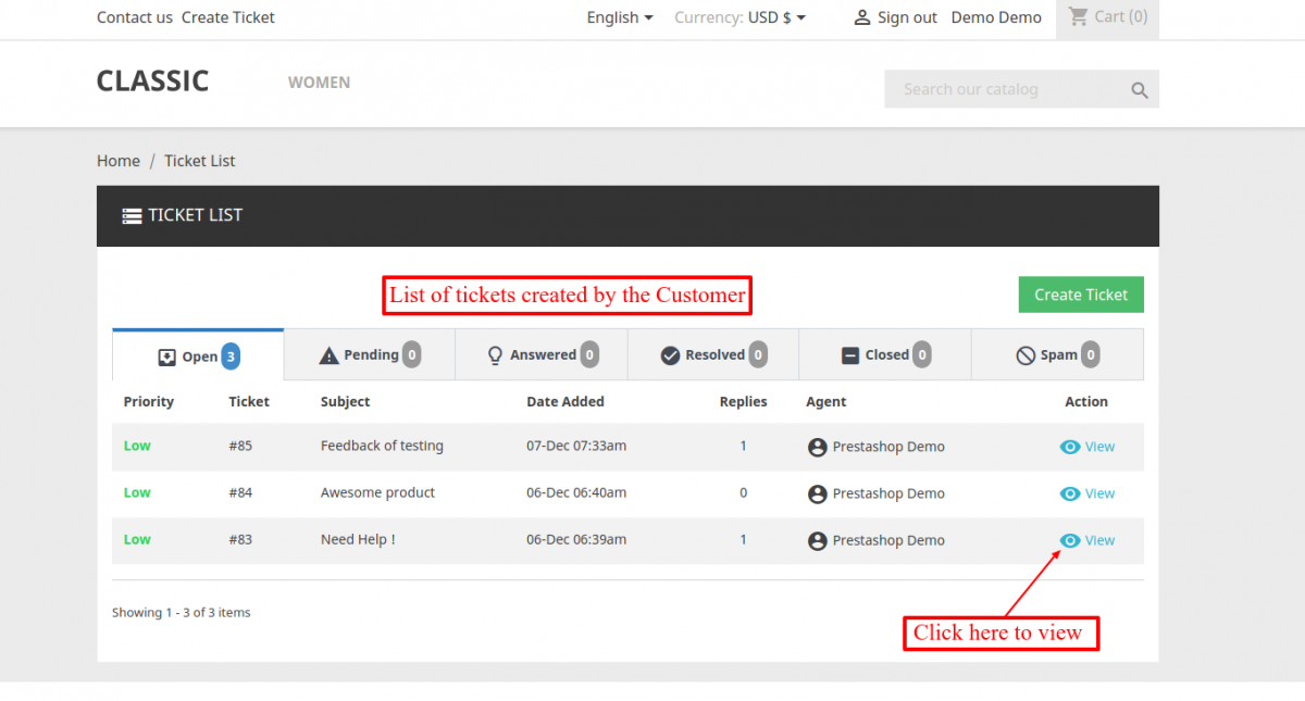UVdesk Prestashop Free Helpdesk Ticket System
