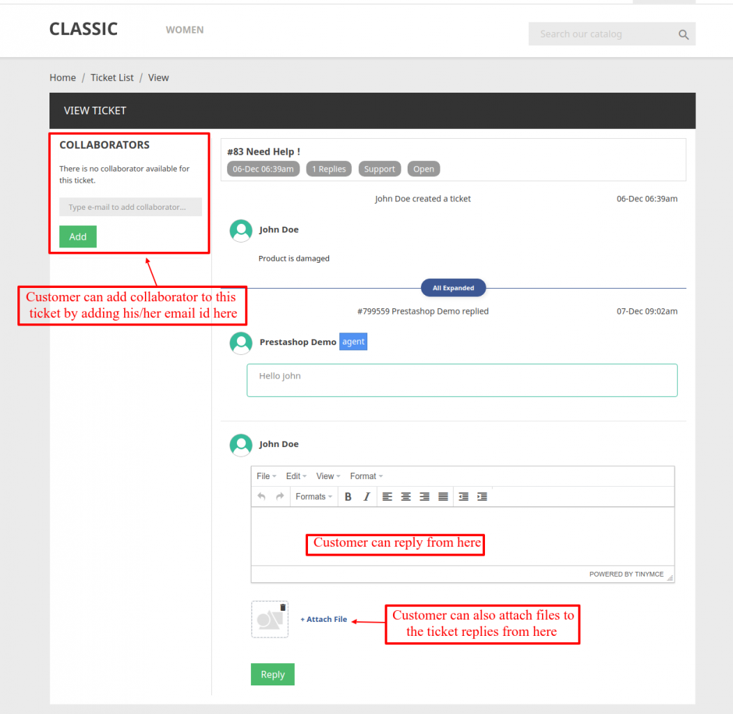 UVdesk Prestashop Free Helpdesk Ticket System