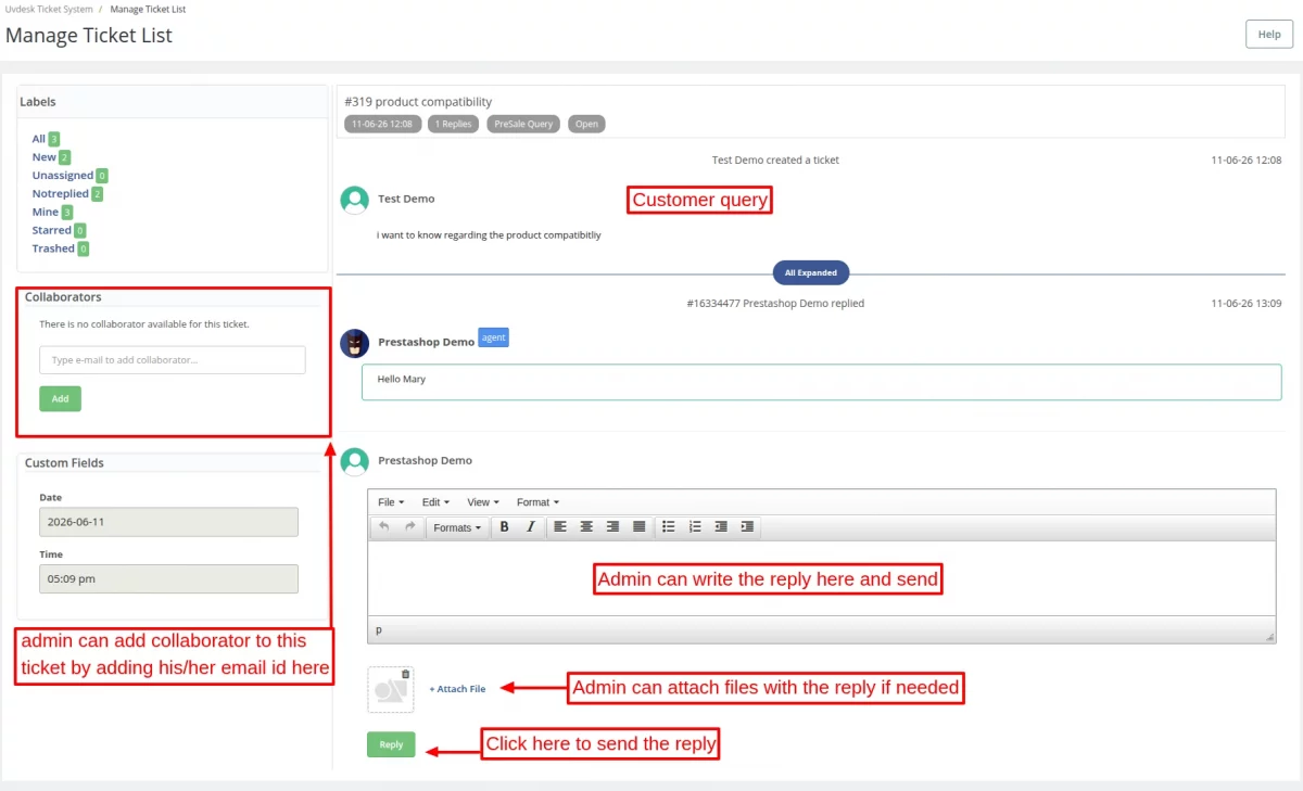 ticket config