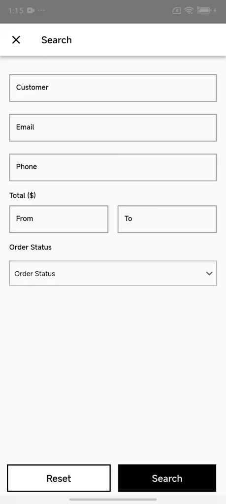 Order filter search