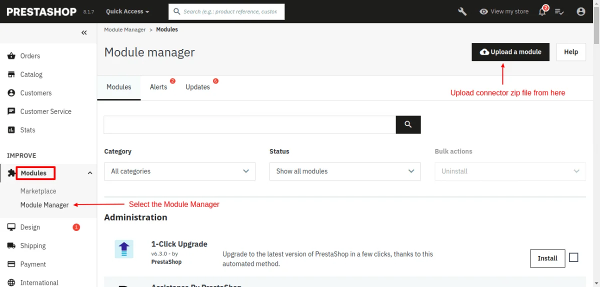 Prestashop salesforce connector install