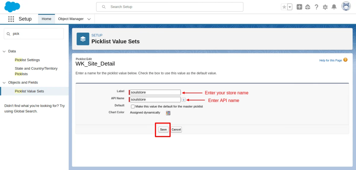salesforce picklist label