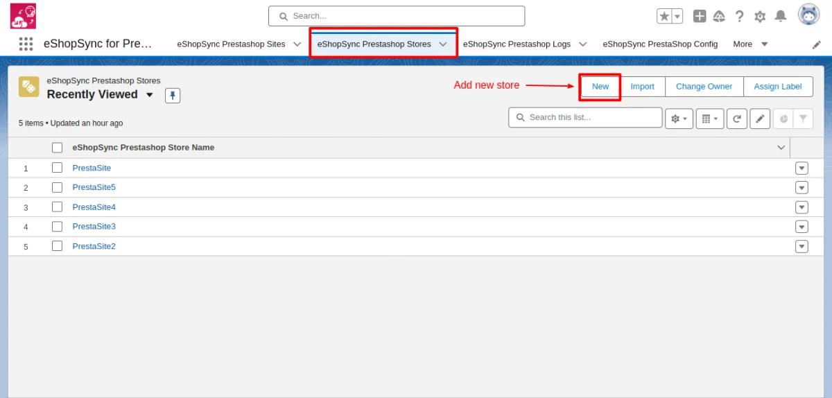 prestashop add store