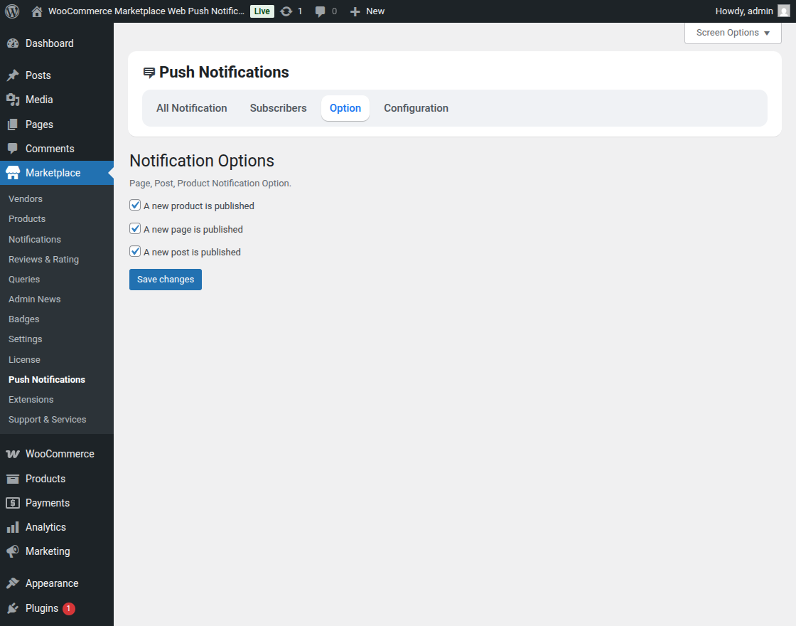 send-notification-option