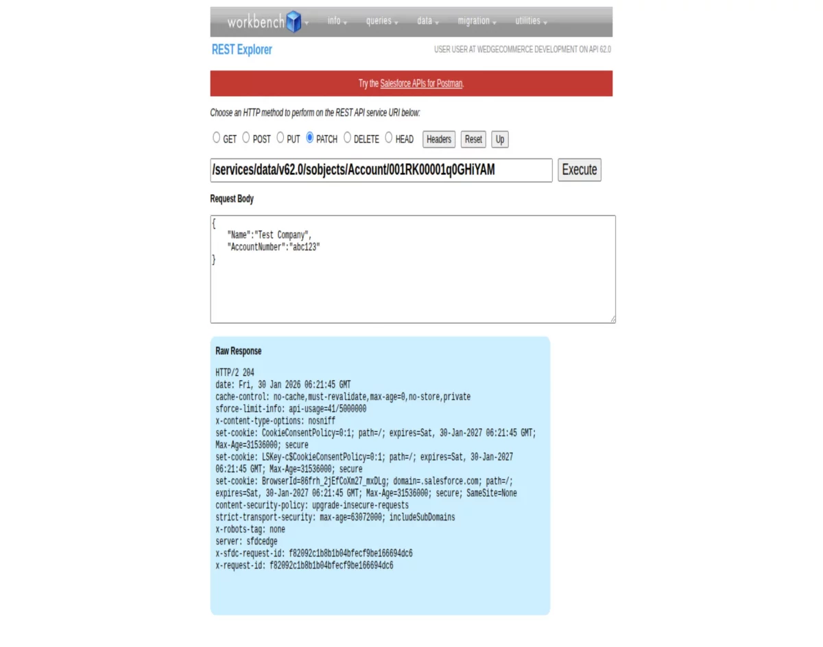 edit records through workbench