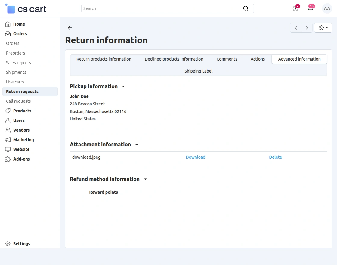 product return request