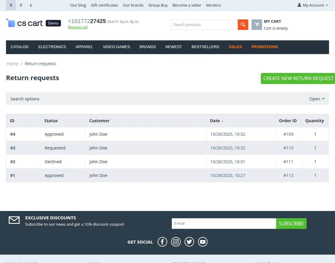 create return request