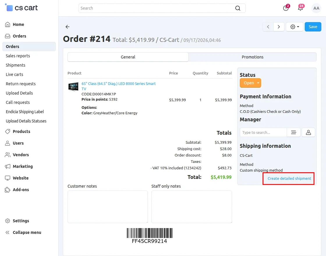 cs-cart-endicia-shipment