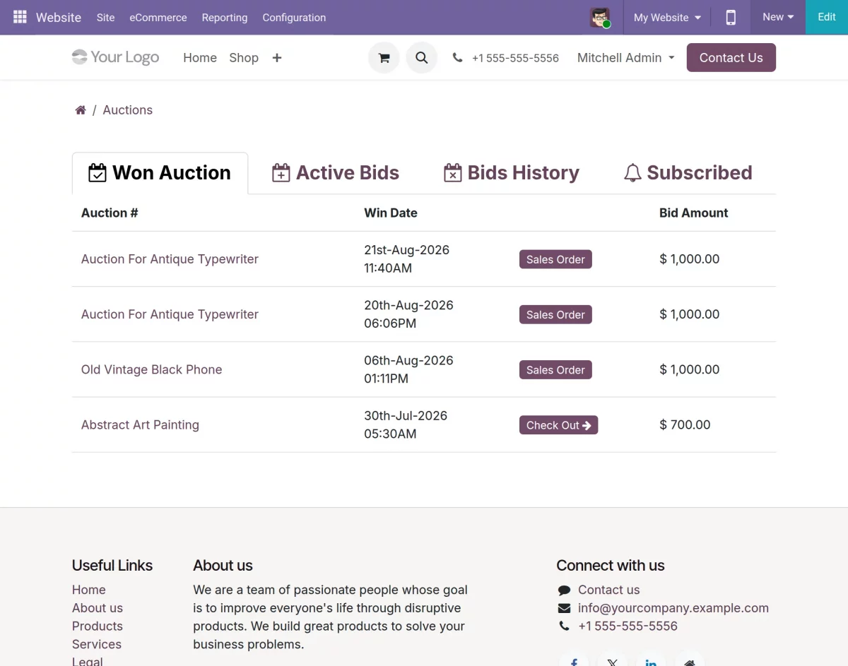 Auction History